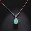 Collier Pendentif Goutte D'Eau Vintage