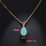 Collier Pendentif Goutte D'Eau Vintage