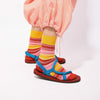 Chaussettes À Rayures Colorées