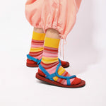 Chaussettes À Rayures Colorées