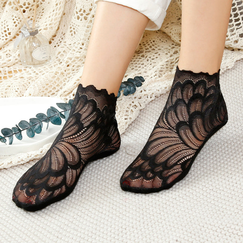 Chaussettes Respirantes En Dentelle
