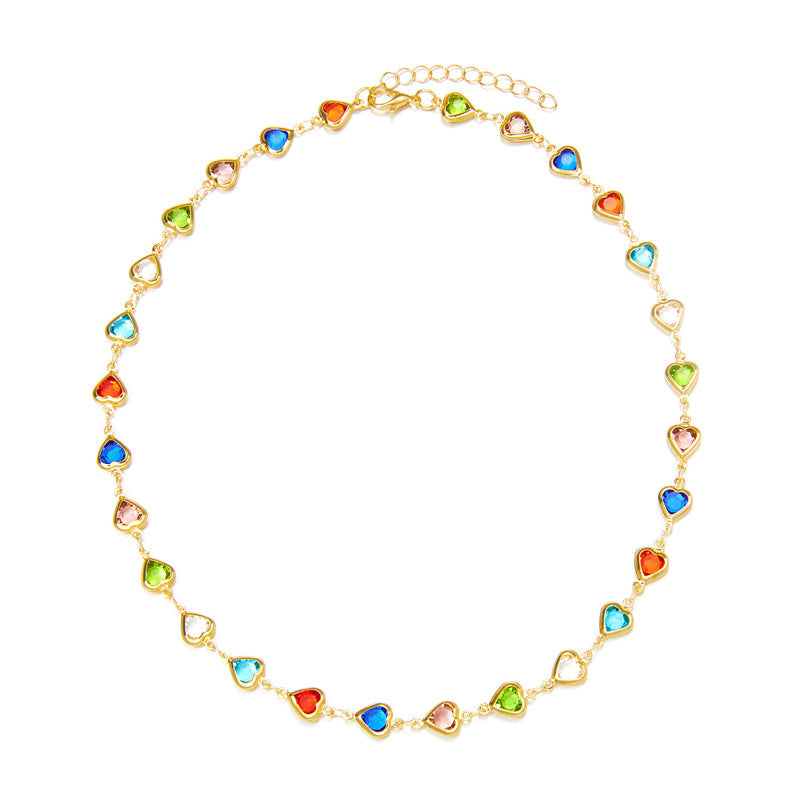 Collier Coeur Bohème Coloré