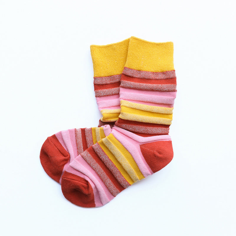 Chaussettes À Rayures Colorées
