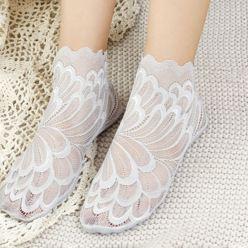 Chaussettes Respirantes En Dentelle