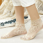Chaussettes Respirantes En Dentelle