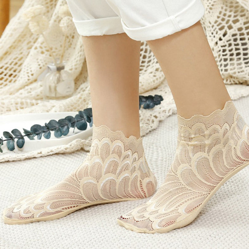 Chaussettes Respirantes En Dentelle