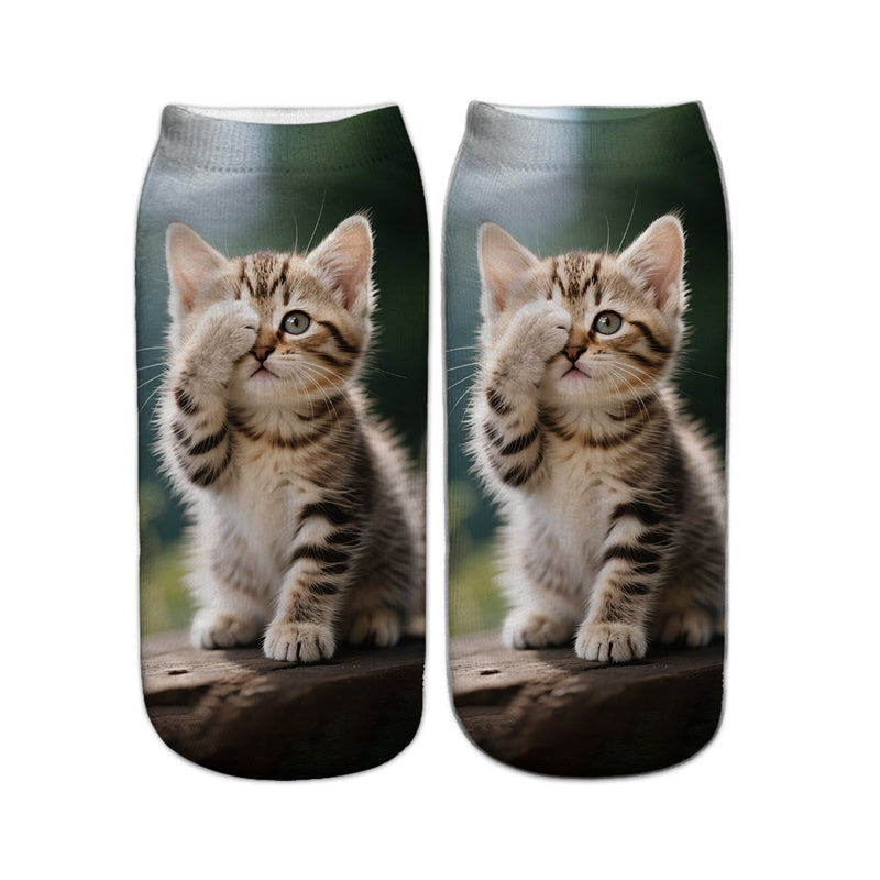 Chaussettes Décontractées À Imprimé Animal