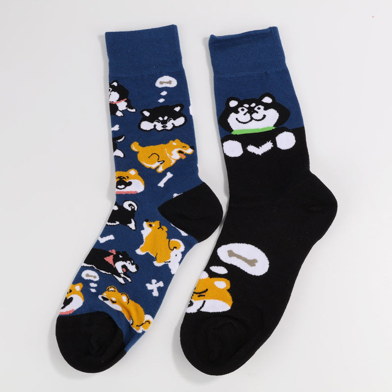 Chaussettes Asymétriques À Imprimé Animal