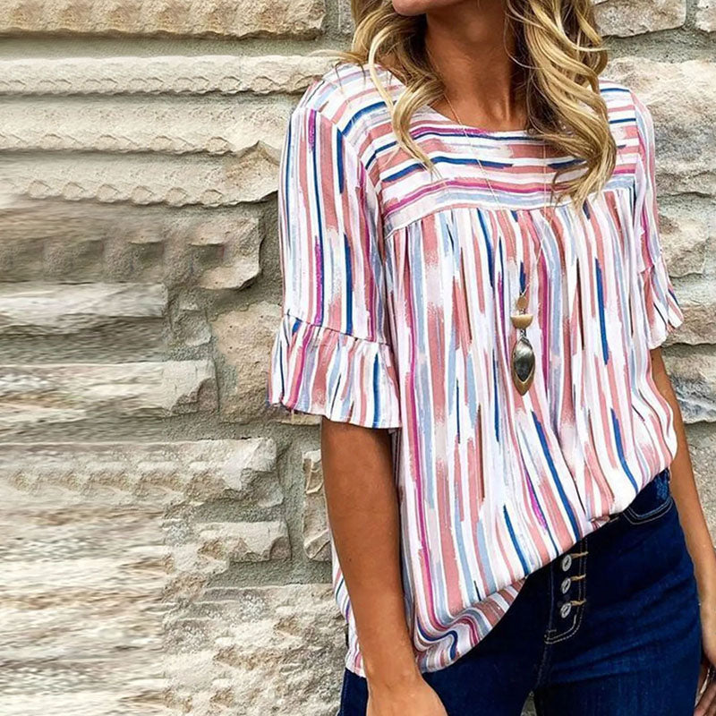 Blouse Rayée Décontractée