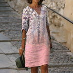 Robe À Imprimé Floral Vintage