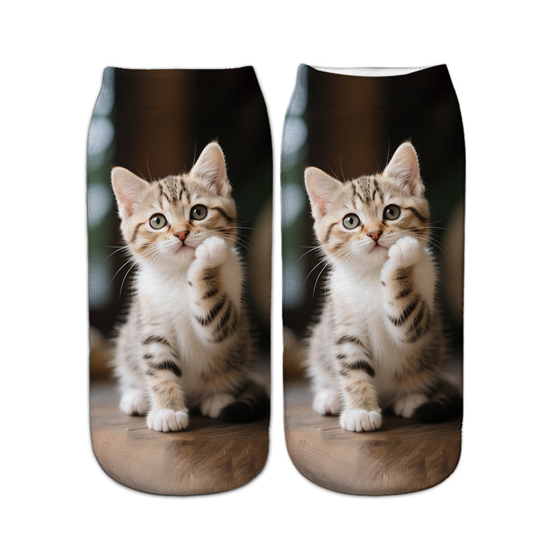 Chaussettes Décontractées À Imprimé Animal