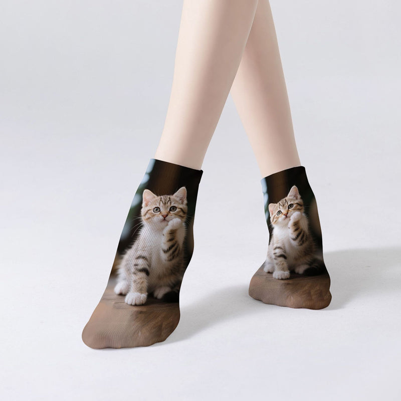 Chaussettes Décontractées À Imprimé Animal