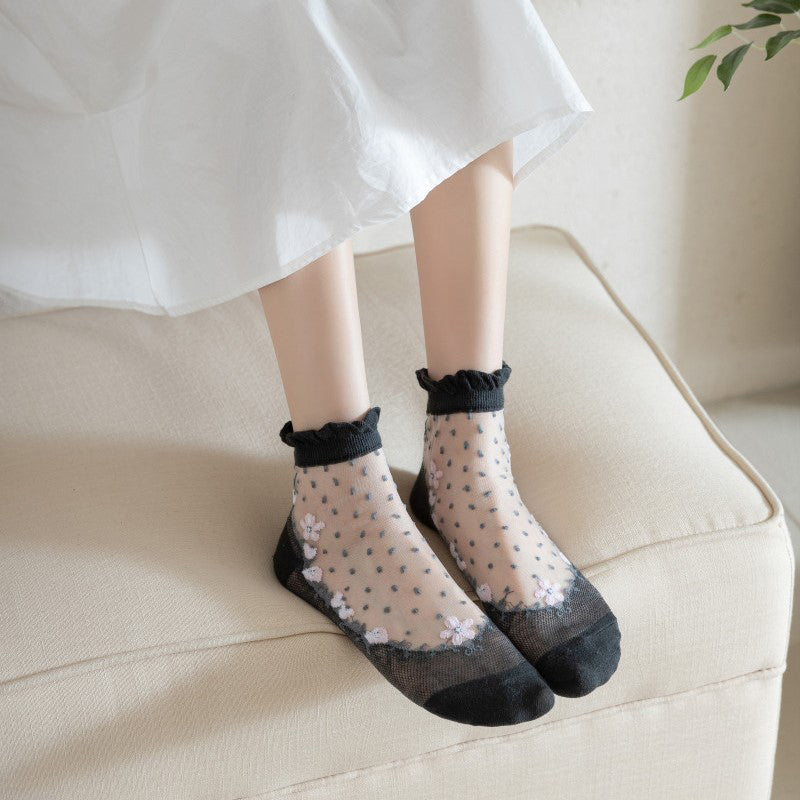 Chaussettes Fleuries Respirantes