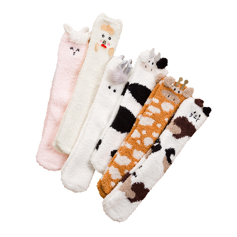 Chaussettes En Peluche De Dessin Animé