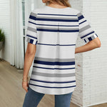 Blouse Décontractée À Rayures