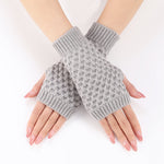 Gants Tricotés De Couleur Unie