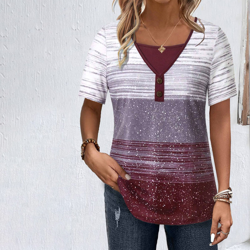 Blouse Dégradée Décontractée
