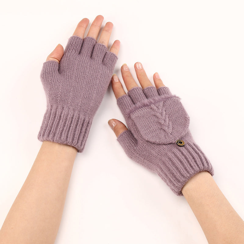 Gants Chauds De Couleur Unie