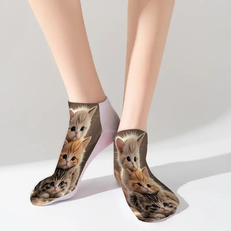 Chaussettes Décontractées À Imprimé Animal