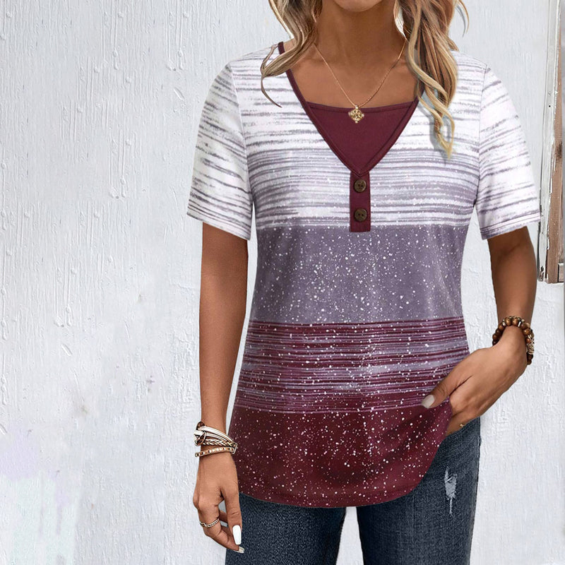 Blouse Dégradée Décontractée