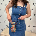 Sac À Motif Fleuri Vintage