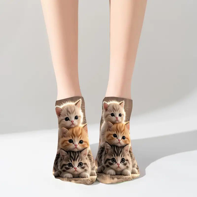 Chaussettes Décontractées À Imprimé Animal