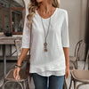 Blouse Décontractée De Couleur Unie