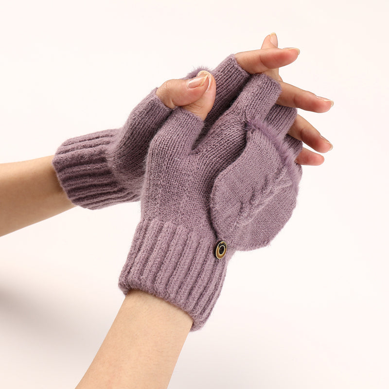 Gants Chauds De Couleur Unie