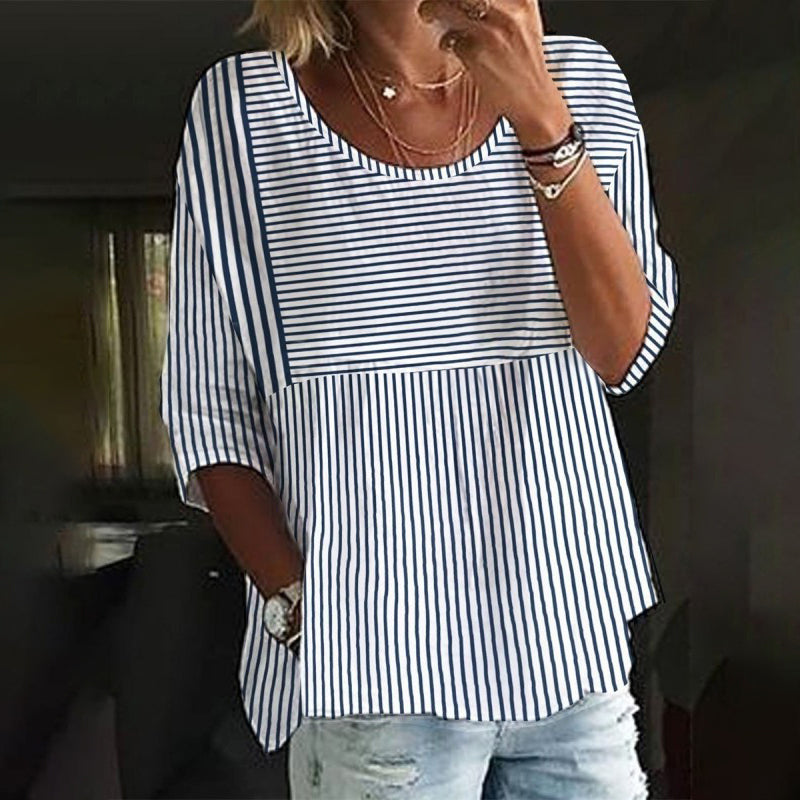 Blouse Rayée Décontractée