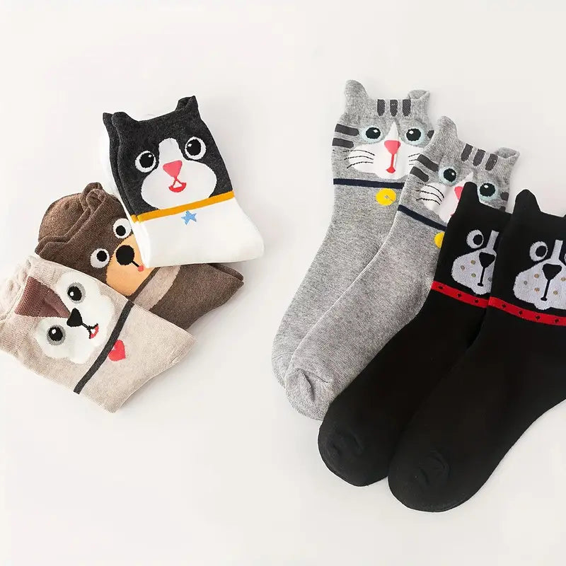 Lot De 5 Paires De Chaussettes De Dessin Animé