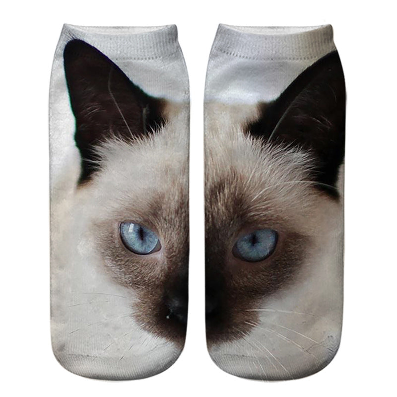 Chaussettes Créatives À Imprimé Chat