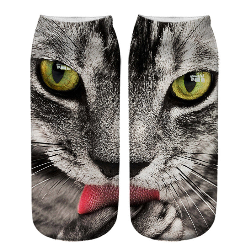 Chaussettes Créatives À Imprimé Chat