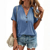 Blouse Décontractée De Couleur Unie