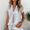 Blouse Décontractée De Couleur Unie