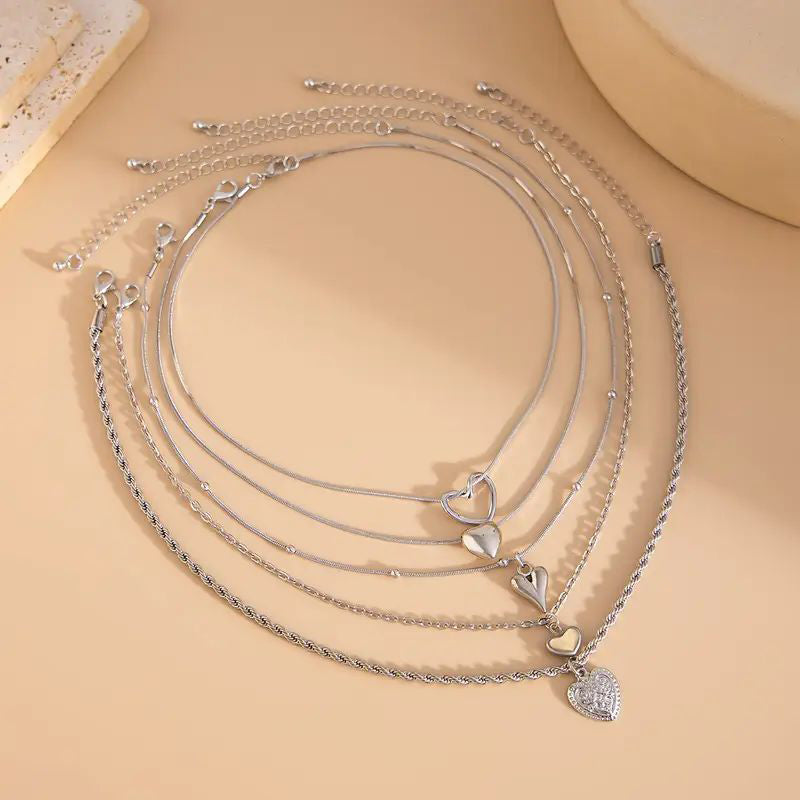 Ensemble De Collier Pendentif Coeur