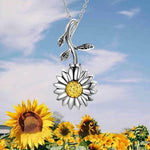 Collier Pendentif Tournesol Vintage