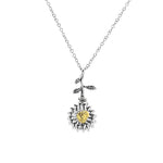 Collier Pendentif Tournesol Vintage