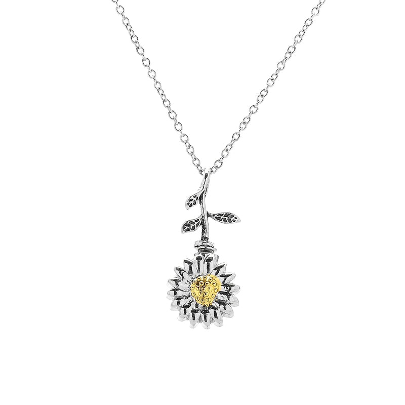 Collier Pendentif Tournesol Vintage