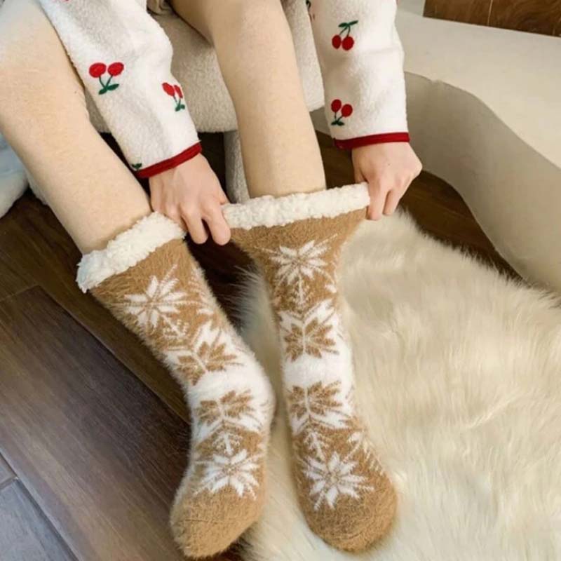 Chaussettes Chaudes Antidérapantes De Noël