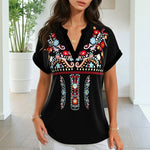 Blouse Vintage À Imprimé Floral