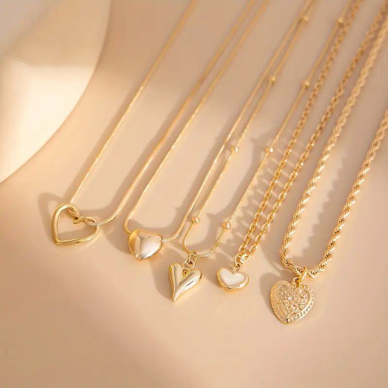 Ensemble De Collier Pendentif Coeur