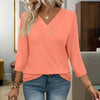 Blouse Décontractée De Couleur Unie