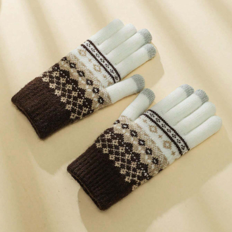 Gants Chauds Ethniques Vintage