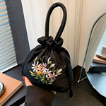 Sac De Broderie Florale Vintage