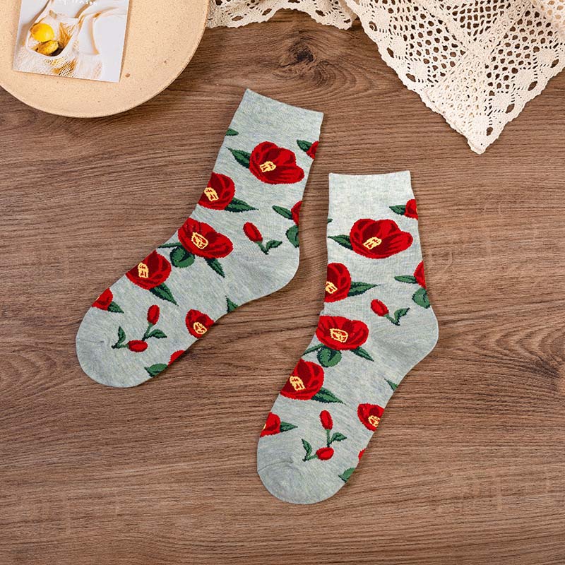 Chaussettes Fleuries Vintage