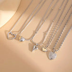 Ensemble De Collier Pendentif Coeur