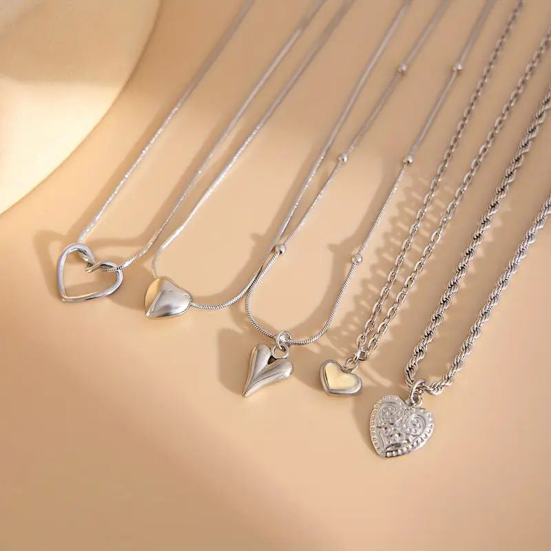 Ensemble De Collier Pendentif Coeur