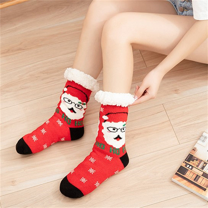 Chaussettes Chaudes Antidérapantes De Noël