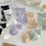 Chaussettes Respirantes En Jacquard Fleuri