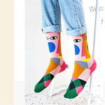 Chaussettes Abstraites À Blocs De Couleurs